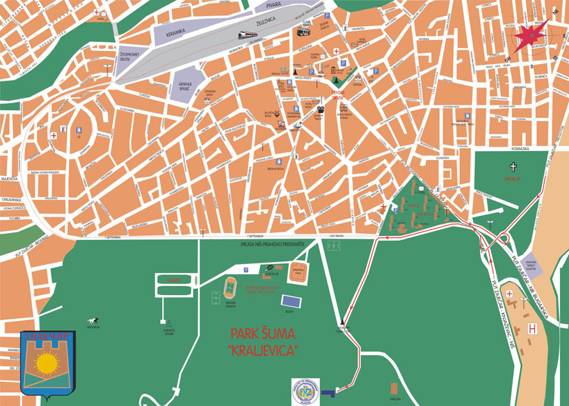 Mapa grada Zaječara